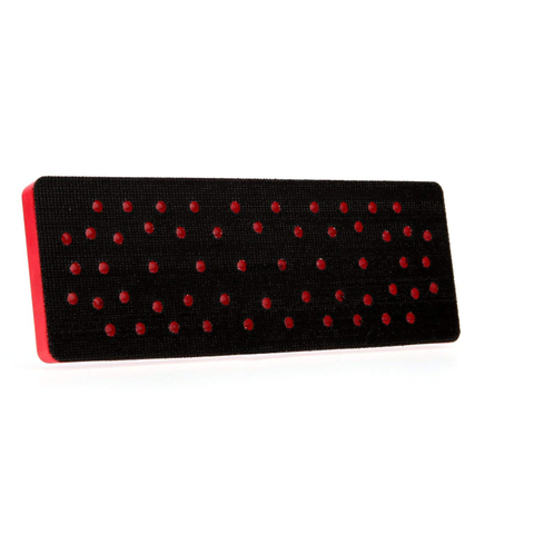  وسادة الصنفرة ، 33 حفرة - بالنسبة إلى الصنفرة المدارية والعشوائية - ربط الخطاف والحلقة - 70 مم × 198 مم × 12.7 ملم