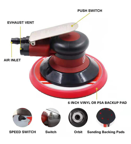 فراغ النفس 150 ملليمتر الهواء ساندر أدوات الرسم